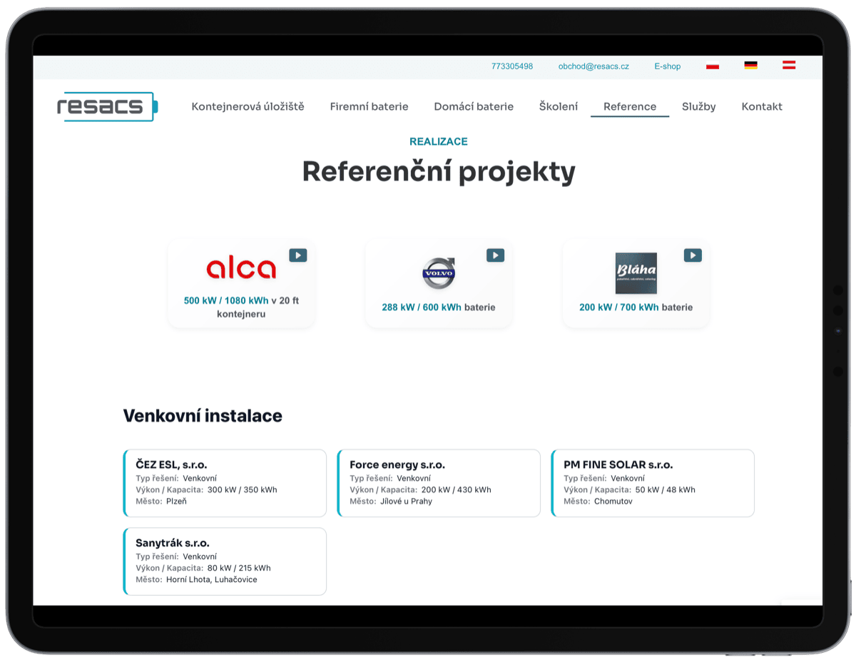 RESACS — iPad mockup